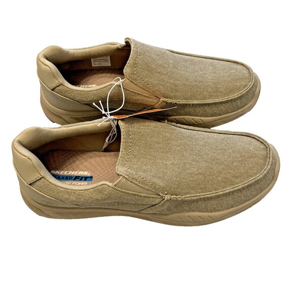 Skechers Cohagen Taupe Mens Casual Relaxed Fit Slip-On Loafer Shoes sz 13 - Picture 4 of 8